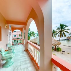 Breezy oceanfront, 2-story condo w shared pool, beach access, WiFi & partial AC