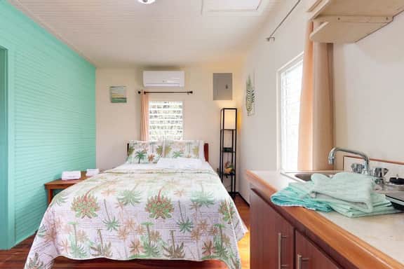 Colorful studio cabana with WiFi, partial AC, yard & picnic area - walk to town - Image 5